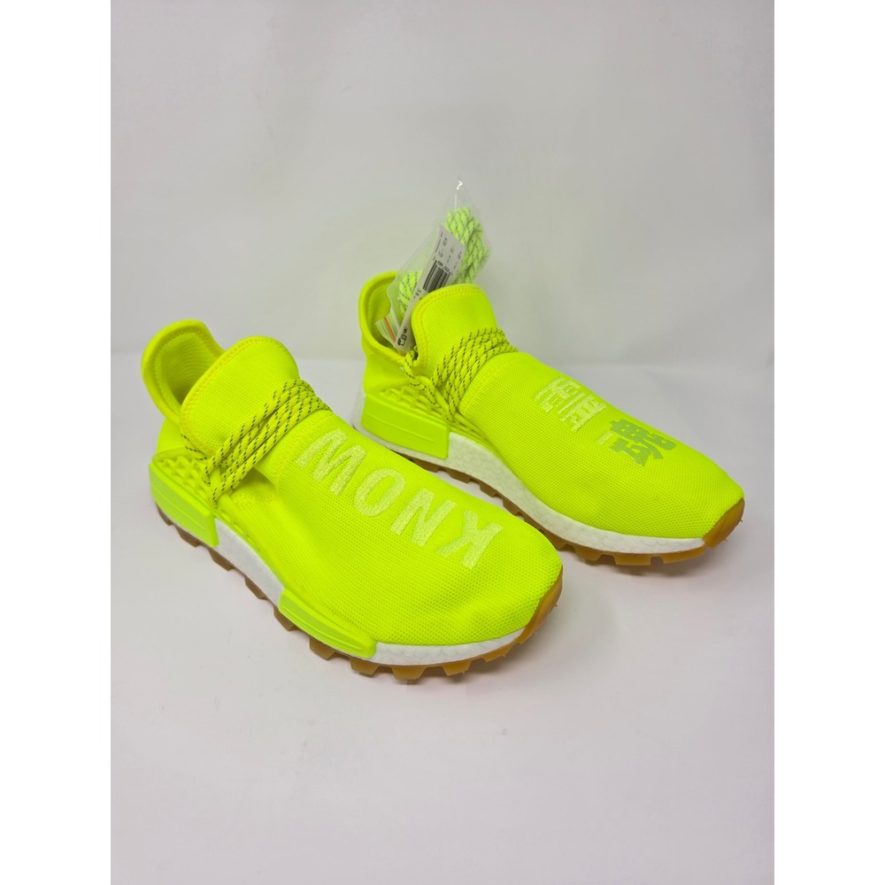 Adidas Pharrell Williams Hu NMD Proud Fluorescent Yellow Sneakers EF2335 Mens 9